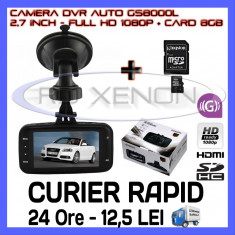 CARD 8GB + CAMERA VIDEO DVR GS8000L AUTO CU INREGISTRARE FULL HD 1080p CICLICA - DISPLAY 2,7 INCH, HDMI, INFRAROSU, SENZOR MISCARE, MARTOR ACCIDENT foto