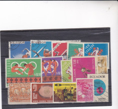 un lot de timbre st EQUADOR KENYA UGANDA foto