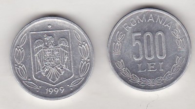 bnk mnd Romania 500 lei 1999 unc foto
