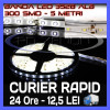 Banda LED 5M, 300 LED, SMD 3528, Alb 6000K, Impermeabila IP65, Flexibila, Rola LED, Interior/Exterior