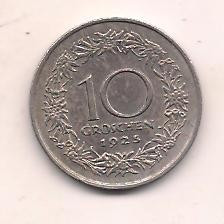 No(2) moneda-AUSTRIA -10 groschen 1925 foto