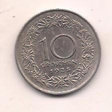 No(2) moneda-AUSTRIA -10 groschen 1925 foto