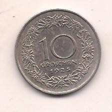 No(2) moneda-AUSTRIA -10 groschen 1925