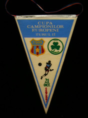 PENTRU UN FAN STEAUA BUCURESTI - FANION - STEAUA BUCURESTI - OMONIA NICOSIA - CUPA CAMPIONILOR EUROPENI - 21 OCTOMBRIE 1987 foto