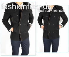 Palton tip ZARA fashion negru- Palton barbati - Palton slim fit - Palton casual - Palton office - CALITATE GARANTATA - cod produs: 3075 foto