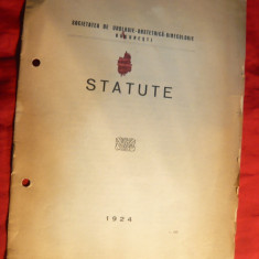 Statute ale Soc. Urologie Obstetrica si Ginecologie -1924