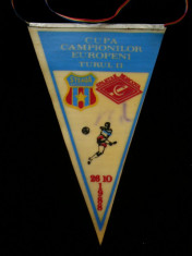 PENTRU UN FAN STEAUA BUCURESTI - FANION - STEAUA BUCURESTI - SPARTAK MOSCOVA - CUPA CAMPIONILOR EUROPENI 26 OCTOMBRIE 1988 foto