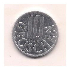 No(2) moneda-AUSTRIA -10 groschen 1988