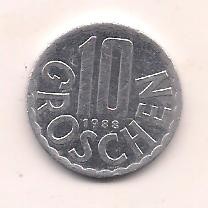 No(2) moneda-AUSTRIA -10 groschen 1988 foto