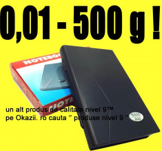 MEGA OFERTA! - SUPER CANTAR 0,01g - 500 g! cu 2 zecimale electronic DIGITAL foto