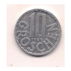 No(2) moneda-AUSTRIA -10 groschen 1989