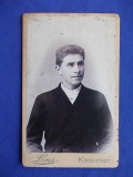 FOTOGRAFIE VECHE PE SUPORT DE CARTON * ATELIER LENZ - KRONSTADT ( BRASOV )
