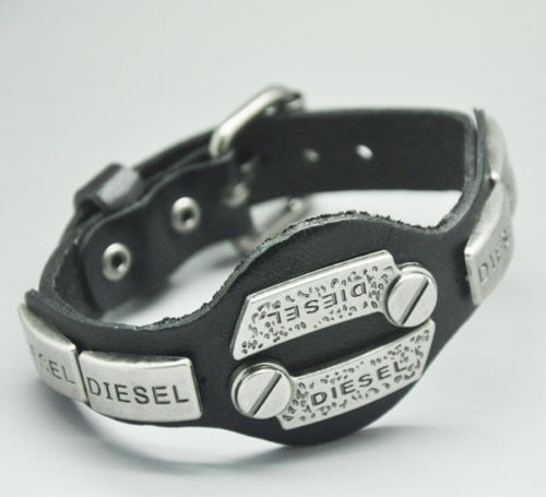 Bratara DIESEL Rock Punk , Piele , Negru Bratara DIESEL Rock Punk , Piele , Negru