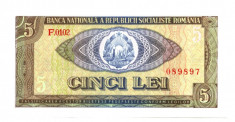 ROMANIA BANCNOTA 5 LEI 1966 RSR NECIRCULATA foto