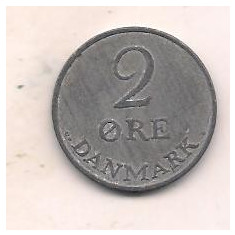 No(1) moneda-DANEMARCA -2 Ore 1959