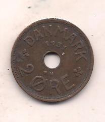 No(1) moneda-DANEMARCA -2 Ore 1931 foto