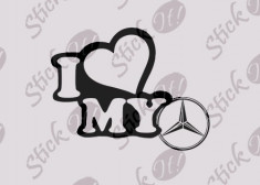 I love my Mercedes_Sticker Auto_Tuning_CSTA-262-Dimensiune: 15 cm. X 12 cm. - Orice culoare, Orice dimensiune foto