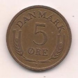 No(1) moneda-DANEMARCA - 5 Ore 1970