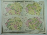 HARTA VECHE-HARTA INDUSTRIALA A ROMANIEI MARI-FOAIA I -DIN ATLAS GEOGRAFIC 1924