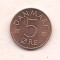 No(1) moneda-DANEMARCA -5 Ore 1987