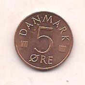 No(1) moneda-DANEMARCA -5 Ore 1987