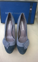 LUCIANO BARACHINI Pantofi Fashion Platforma, Toc Stiletto, 100% Piele, Grafit foto