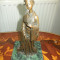 Statueta superba din bronz pe postam. din marmura verde 19 cm h
