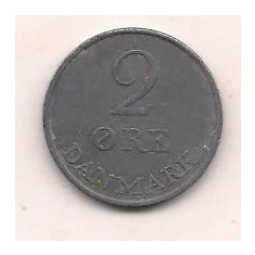 No(1) moneda-DANEMARCA -2 Ore 1959