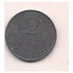 No(1) moneda-DANEMARCA -2 Ore 1957