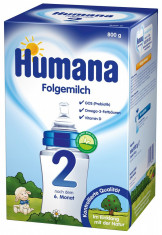 Lapte praf HUMANA 2 ---- din GERMANIA ---- 800gr ---- comanda peste 85 lei si ai transport gratuit cu Posta Romana foto
