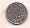 No(1) moneda-DANEMARCA -10 Ore 1966, Europa