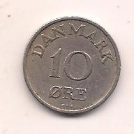 No(1) moneda-DANEMARCA -10 Ore 1957 foto