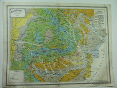 HARTA VECHE - HARTA AGRONOMICA A ROMANIEI MARI - DIN ATLAS GEOGRAFIC ANUL 1924 foto