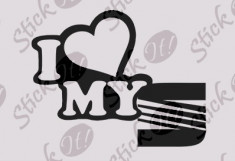 I love my Seat_Sticker Auto_Tuning_CSTA-269-Dimensiune: 15 cm. X 12 cm. - Orice culoare, Orice dimensiune foto