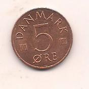No(1) moneda-DANEMARCA - 5 Ore 1987 foto