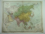 HARTA VECHE - ASIA - ATLAS GEOGRAFIC 1924 - INSTIT. CARTOGRAFIC UNIREA BRASOV