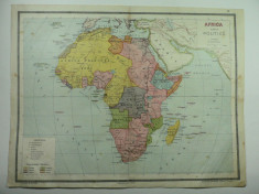 HARTA VECHE - AFRICA HARTA POLITICA - ATLAS GEOGRAFIC 1924 - INST. CART. BRASOV foto