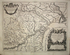 HARTA Romania Moldova - Cantelli / De Rossi 1686 foto