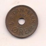No(1) moneda-DANEMARCA - 1 Ore 1938