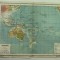 HARTA VECHE -OCEANIA HARTA FIZICA -ATLAS GEOGRAFIC 1924 - I. CART UNIREA BRASOV