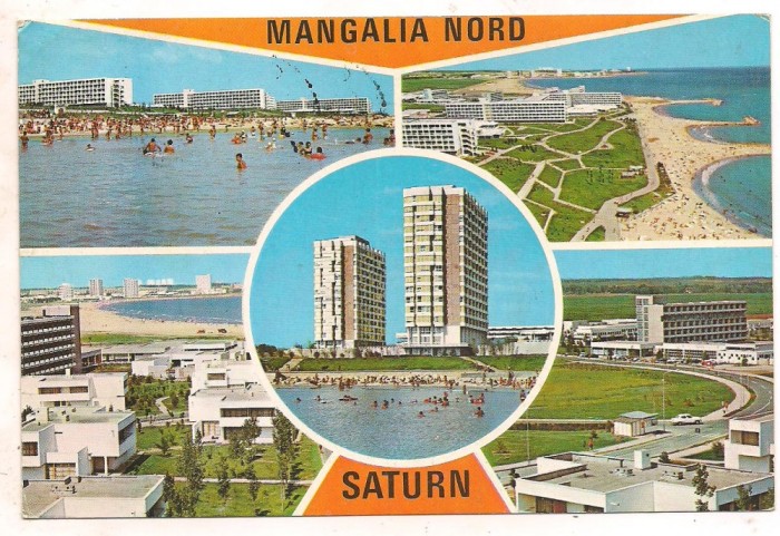 #carte postala(ilustrata)-SATURN-colaj