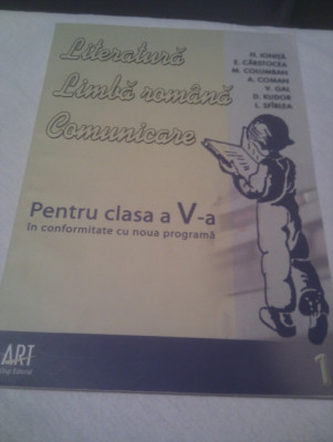 LITERATURA LIMBA ROMANA COMUNICARE CLASA V CAIET DE LUCRU foto