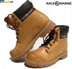 Bocanci RACE MARINE NOI , made in suedia , 100% piele foto