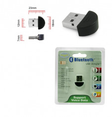 Mini Adaptor Bluetooth Dongle pe USB 2.0 rotund - COD 2024 - foto