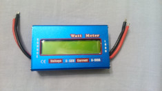 Wattmetru pentru controller/regulator solar, panouri fotovoltaice... foto