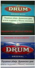 Tutun DRUM Original/Bright Blue 40 g pentru rulat foto