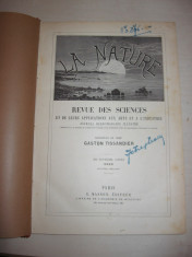 LA NATURE, 1889, BOGAT ILUSTRATA foto