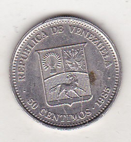 bnk mnd Venezuela 50 centimos 1985