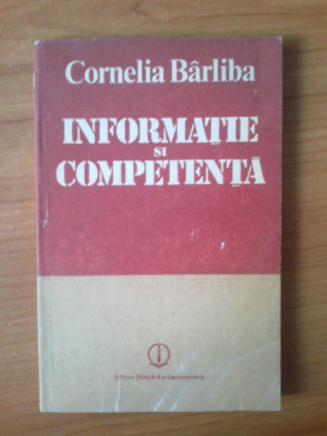 b2 Informatie si competenta - Cornelia Barliba foto