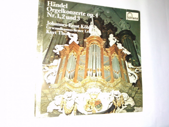 DISC VINIL FONTANA - Handel - Concertul de orga Op. 4 Nr. 1,2 si 3.